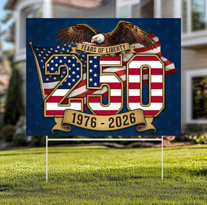 Americas 250th Anniversary Yard Sign 1776 2026 Semiquincentennial Celebration Patriotic Eagle Outdoor Decor Usa 250th Year Porch Art 1780971964009.jpg