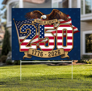 Americas 250th Anniversary Yard Sign 1776 2026 Semiquincentennial Celebration Patriotic Eagle Outdoor Decor Usa 250th Year Porch Art 1780971964043.jpg