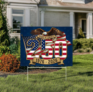 Americas 250th Anniversary Yard Sign 1776 2026 Semiquincentennial Celebration Patriotic Eagle Outdoor Decor Usa 250th Year Porch Art 1780971964076.jpg