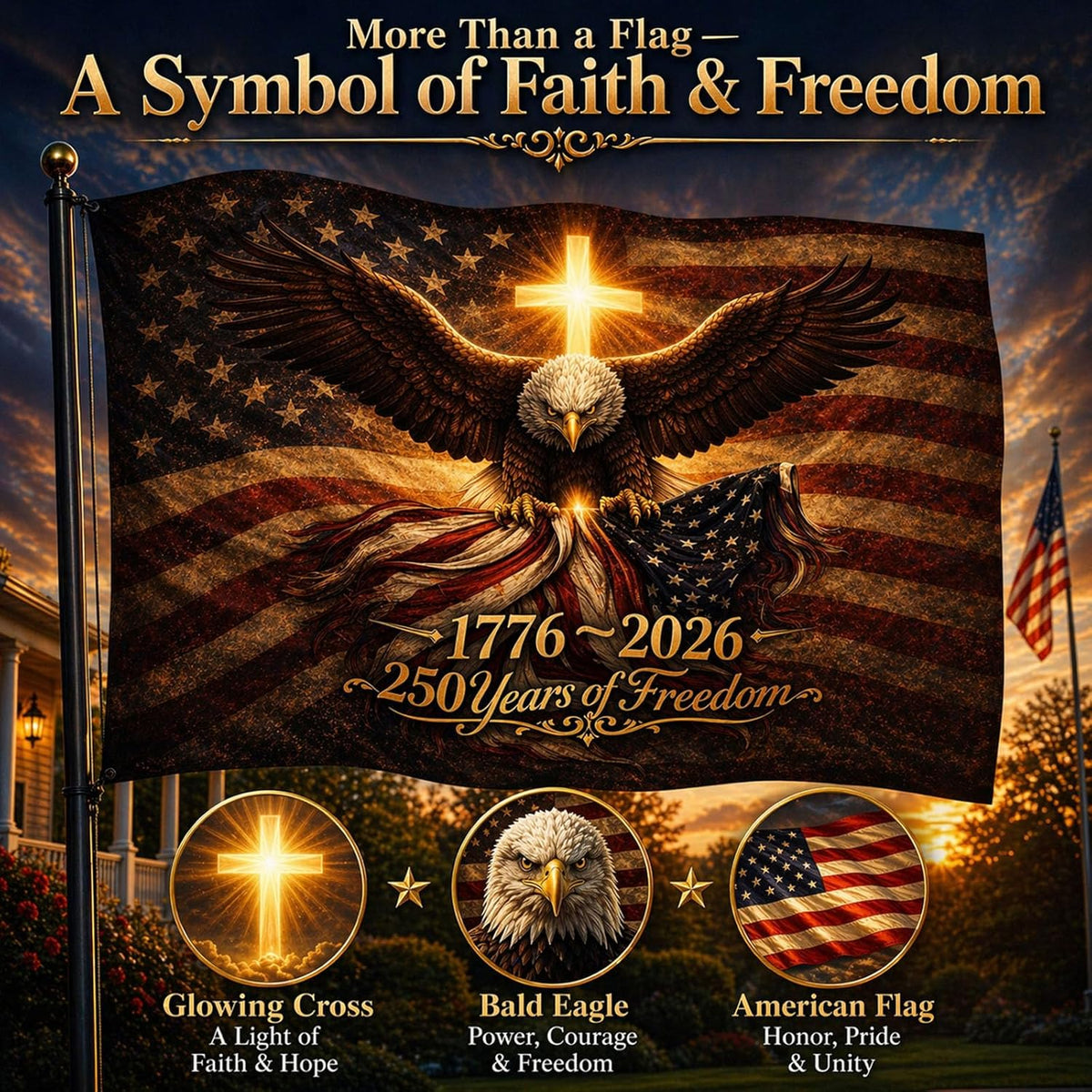 250th Anniversary Usa Double Sided Flag For Outsidewe The People 1776 2026 Patriotic Yardamerican Flag 250 Year Anniversary House Banner 1780972703629.jpg