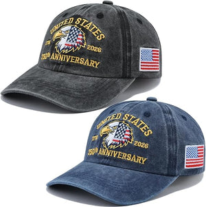 250th Anniversary Usa Hat United States 250 Year American Anniversary Baseball Cap 1776 2026 American Eagles Patriotic Embroidered Hats For Men Women Black 1780973504616.jpg