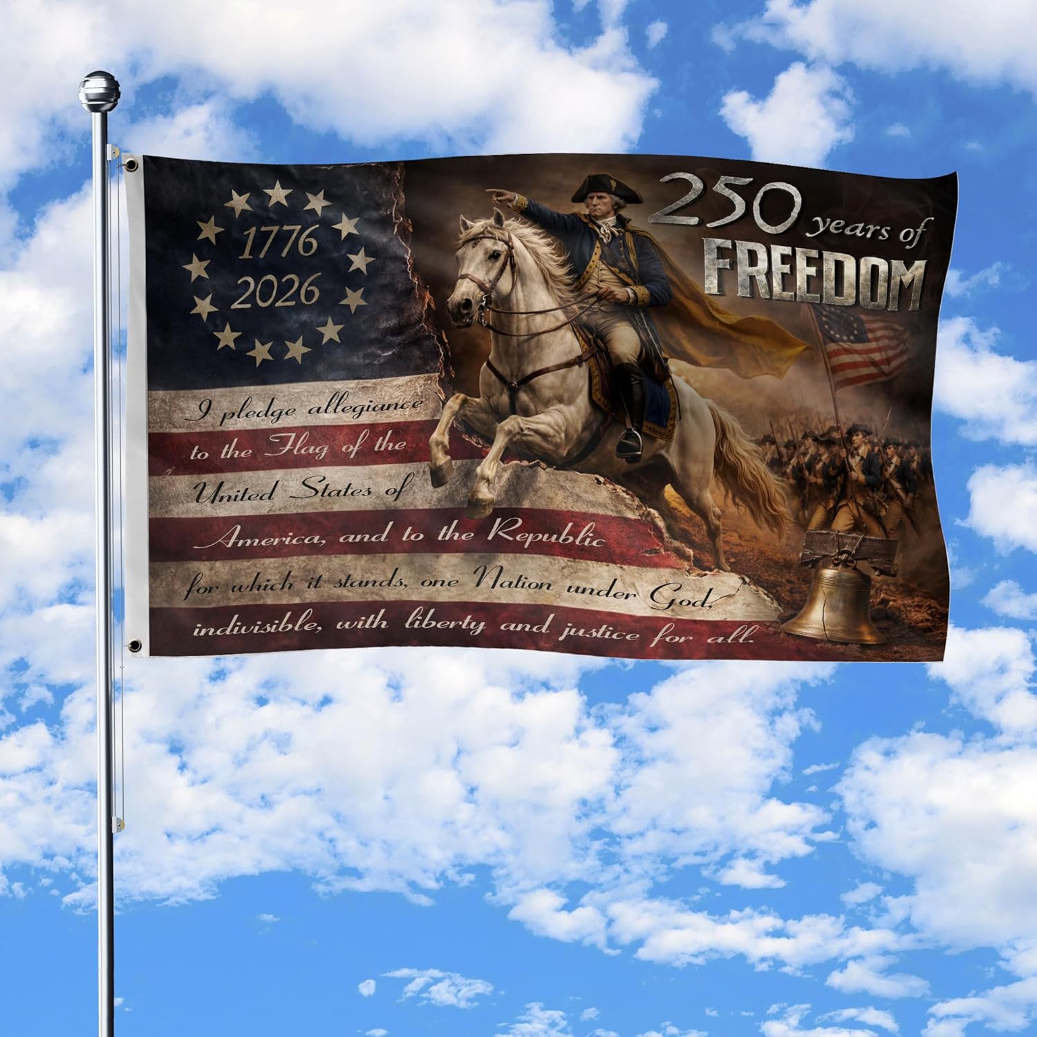 250th Anniversary Banner 250 Years Of Freedom Flag 250 Anniversary Usa Flag With Brass Grommets Front  Back Printed Patriotic Flags Decor House American Flags With Eagle 1780978220478.jpg