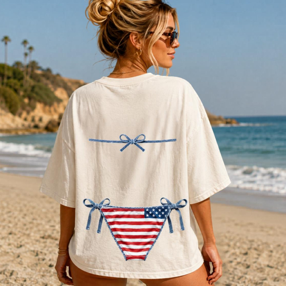 Patriotic Star Bikini Graphic Usa Summer Shirt 4th Of July 250th Independence Day Bikini Shirt 1780999530558.png