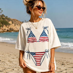 Patriotic Star Bikini Graphic Usa Summer Shirt 4th Of July 250th Independence Day Bikini Shirt 1780999531824.png