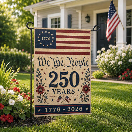 250 Years Garden Flag We The People Flag Decor Vintage America 250 Porch Decor Patriotic Banner America 250 Years Flag Independence Day 1781075861511.jpg