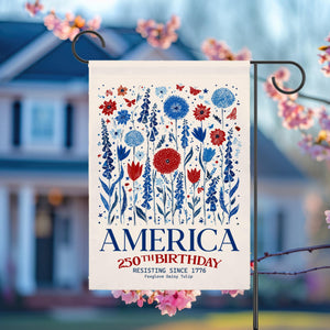 Patriotic Usa Garden Flag Anti Trump House Banner America 250th Birthday Subtle F Trump Semiquincentennial Foxglove Daisy Tulip 1781076092073.jpg