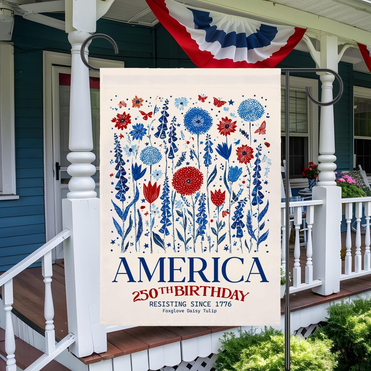 Patriotic Usa Garden Flag Anti Trump House Banner America 250th Birthday Subtle F Trump Semiquincentennial Foxglove Daisy Tulip 1781076092566.jpg