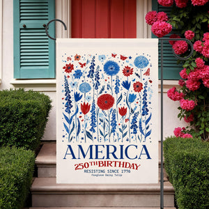 Patriotic Usa Garden Flag Anti Trump House Banner America 250th Birthday Subtle F Trump Semiquincentennial Foxglove Daisy Tulip 1781076093647.jpg