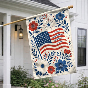 Freedom Democracy Justice Truth Usa Flag Floral Political Yard Decor 1781076360014.jpg