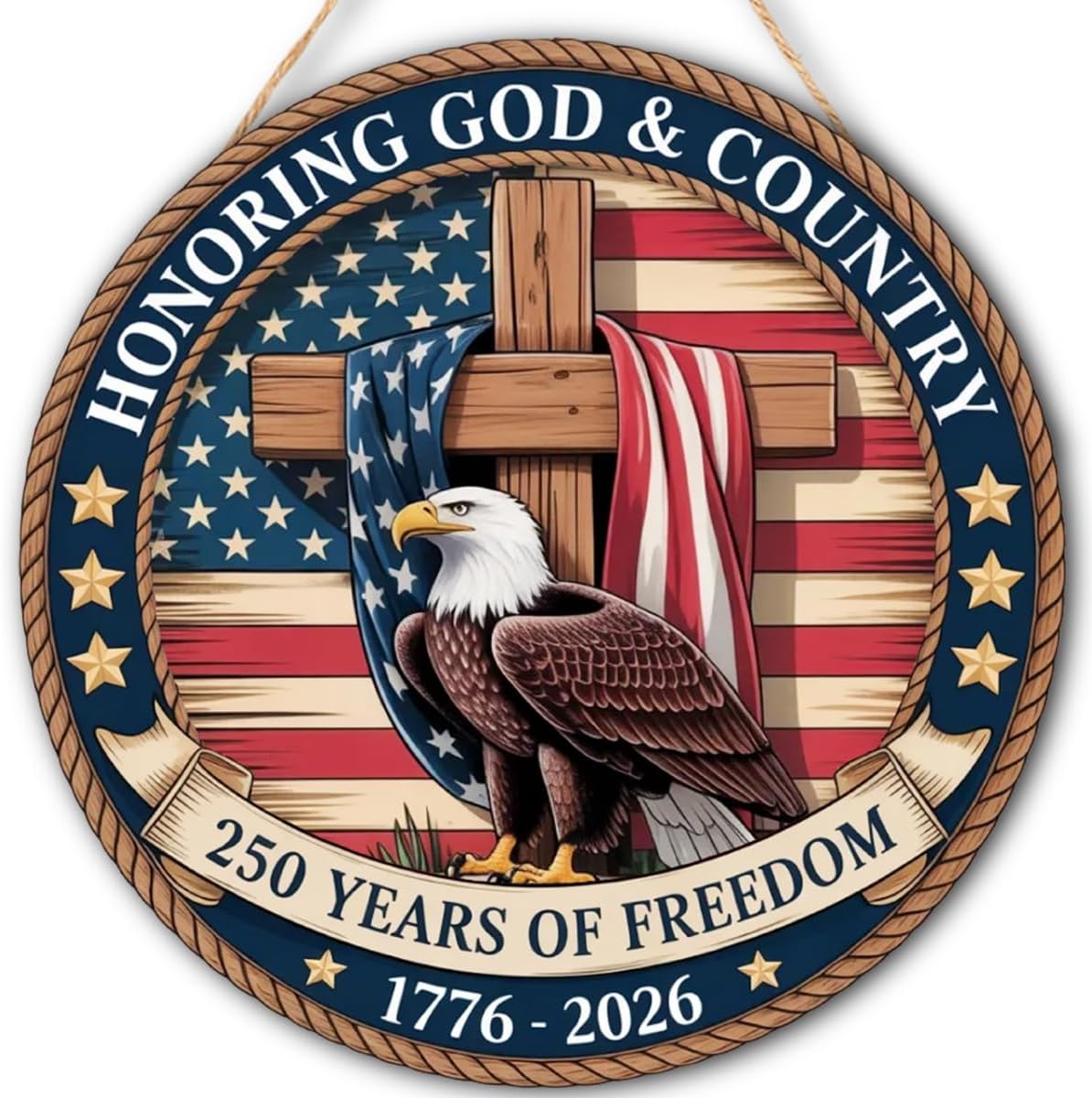 250th Anniversary Wooden Door Sign 4th Of July Door Decoration Sign250 Years Of Freedom 1781145133817.jpg