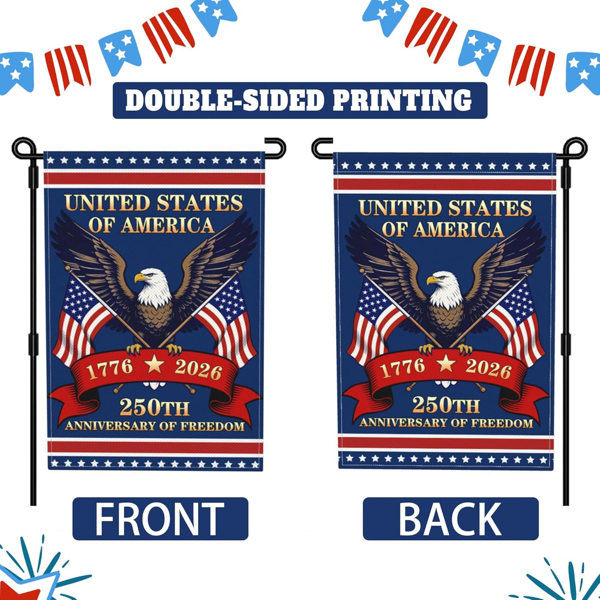 250 Anniversary Usa Flag 1776 2026 250th Anniversary Flag America 250 Garden Flag Garden Flags 12x18 Inch 250 Anniversary Usa Merchandise 1781145397879.jpg