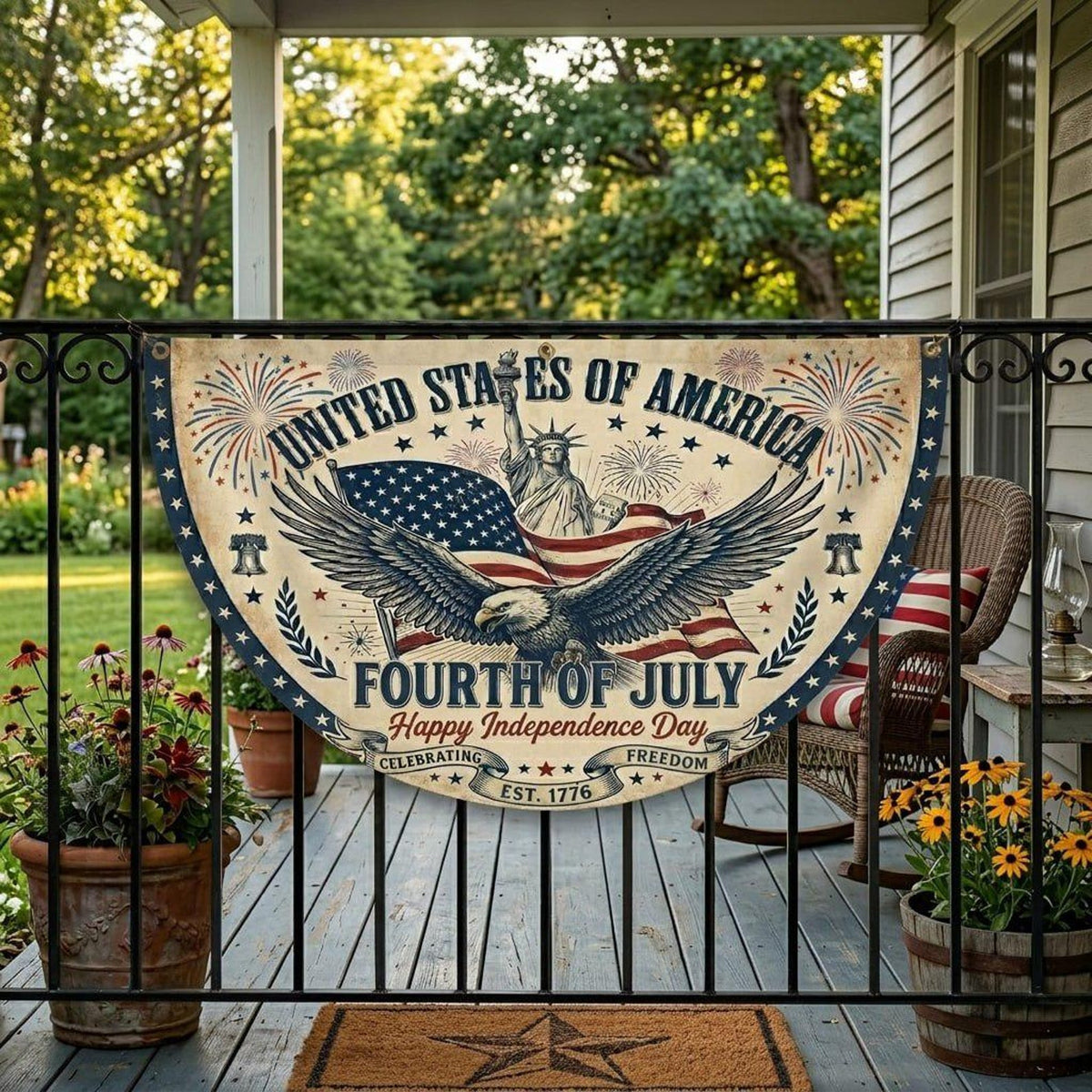 250th Anniversary Usa Patriotic Semi Circular Flag American Bunting Banner Fourth Of July Porch Decor America 1776 2026 Celebration 1781165219437.jpg