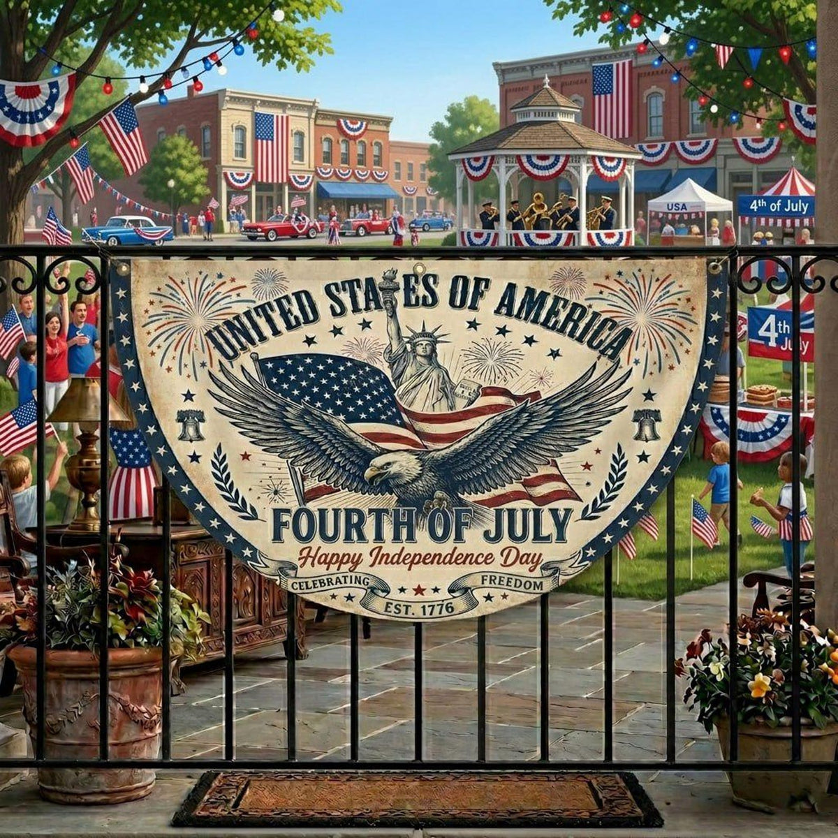 250th Anniversary Usa Patriotic Semi Circular Flag American Bunting Banner Fourth Of July Porch Decor America 1776 2026 Celebration 1781165219500.jpg