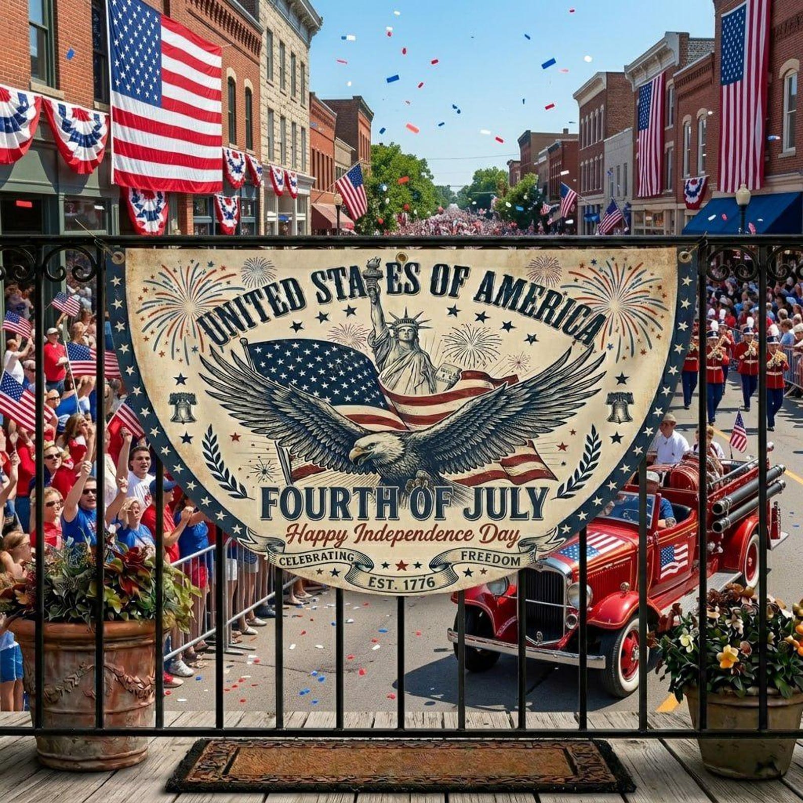 250th Anniversary Usa Patriotic Semi Circular Flag American Bunting Banner Fourth Of July Porch Decor America 1776 2026 Celebration 1781165219505.jpg