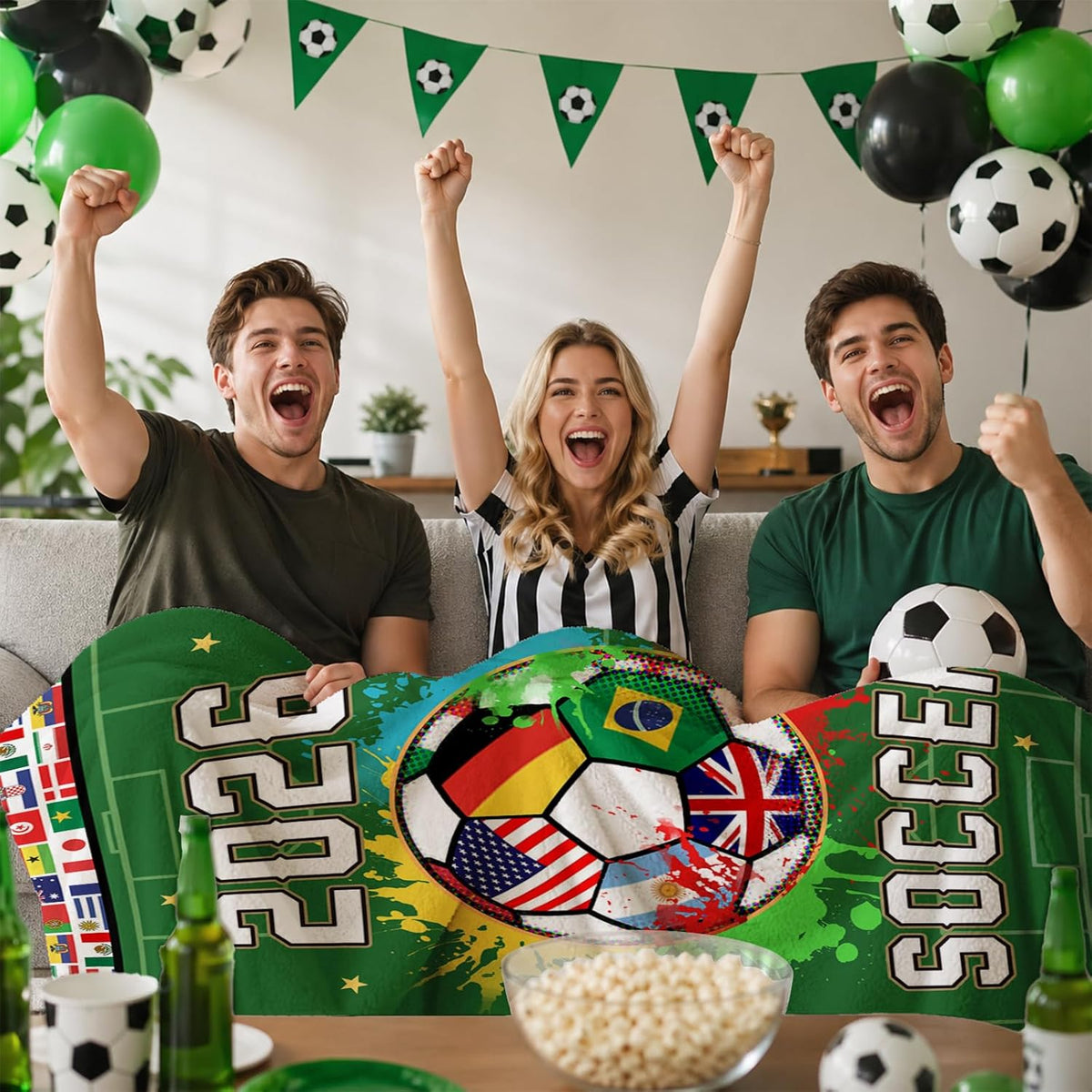 World Soccer 2026 Throw Blanket Soccer Season Game Day Blanket For Boys Soft Flannel Football Fan Blanket For Couch Bed 2026 World Cup Decor Gift For Men Women Kids 1781231735747.jpg