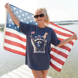 Comfort Colors Feral  Free Racoon Shirt 4th Of July Shirt Usa Independence Day Shirt Funny Raccoon Tee Patriotic Shirt July 4th Gift 1781232074245.jpg