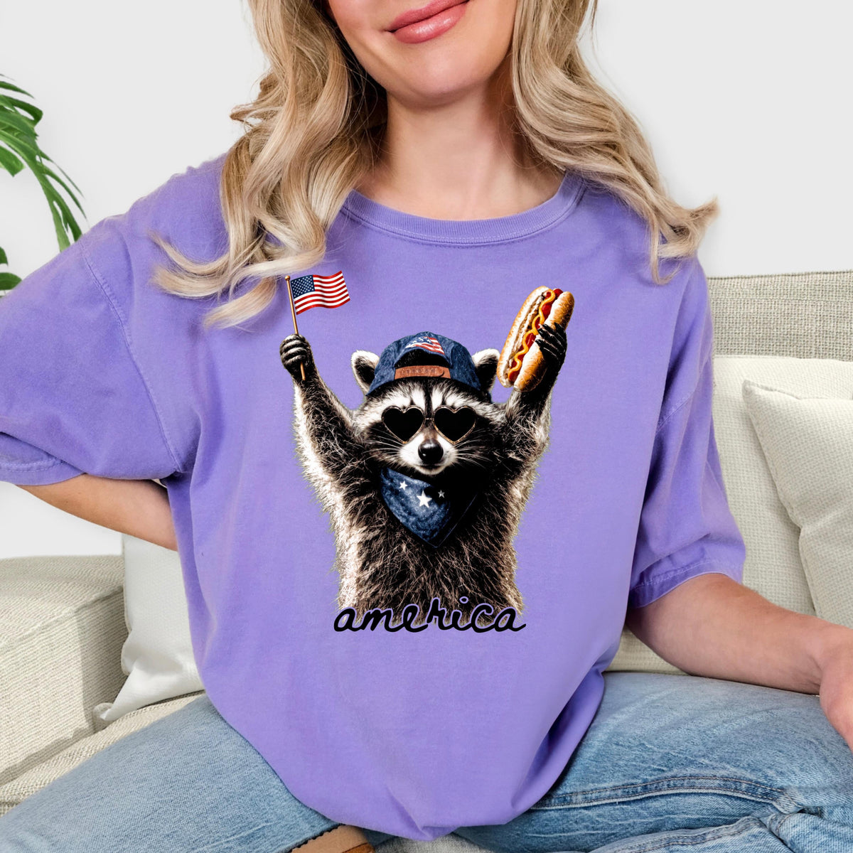 Comfort Colors Feral  Free Racoon Shirt 4th Of July Shirt Usa Independence Day Shirt Funny Raccoon Tee Patriotic Shirt July 4th Gift 1781232074526.jpg