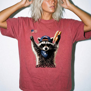 Comfort Colors Feral  Free Racoon Shirt 4th Of July Shirt Usa Independence Day Shirt Funny Raccoon Tee Patriotic Shirt July 4th Gift 1781232075300.jpg