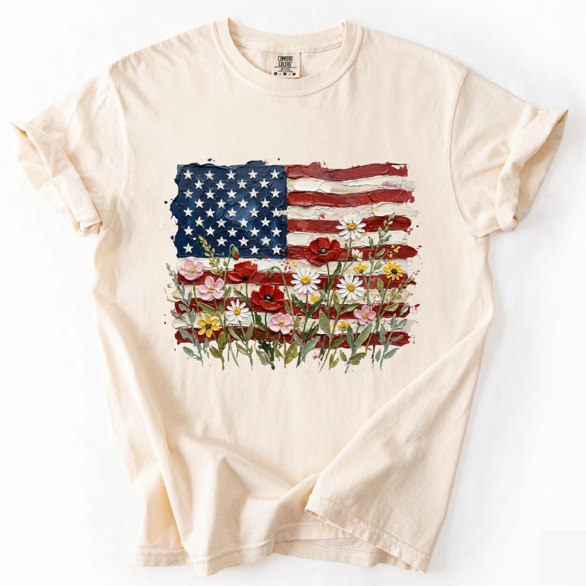 Floral American Flag Shirt 4th Of July T Shirt Patriotic Wildflower Usa Tee Independence Day Shirt Floral America Freedom Tee 1781234242896.png