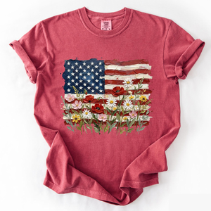 Floral American Flag Shirt 4th Of July T Shirt Patriotic Wildflower Usa Tee Independence Day Shirt Floral America Freedom Tee 1781234242926.png