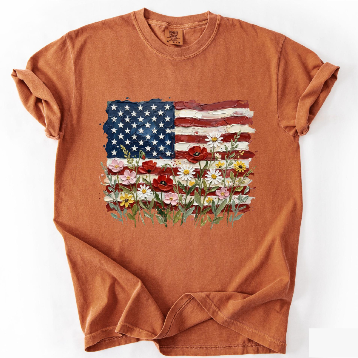 Floral American Flag Shirt 4th Of July T Shirt Patriotic Wildflower Usa Tee Independence Day Shirt Floral America Freedom Tee 1781234243025.png