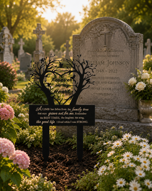 Garden Stake Graves Cemetery Decorations Metal Memorial Grave Markers Family Tree Graveyard Commemorative Plaque For Dad Mom Remembrance Plaque Stake Sympathy Graveside Decor Sign For Outdoor 1781237136898.png