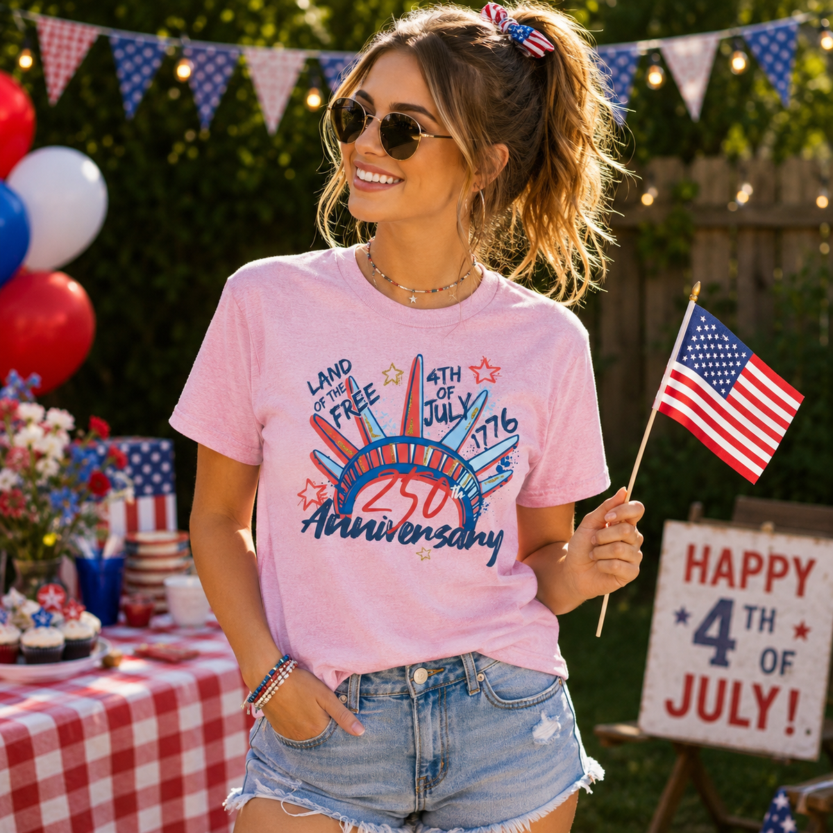 Family Matching 4th Of July Shirts Usa 250th Anniversary Shirts Land Of The Free Tee Patriotic Family Outfits Red White Blue Family Set 1781238799420.png