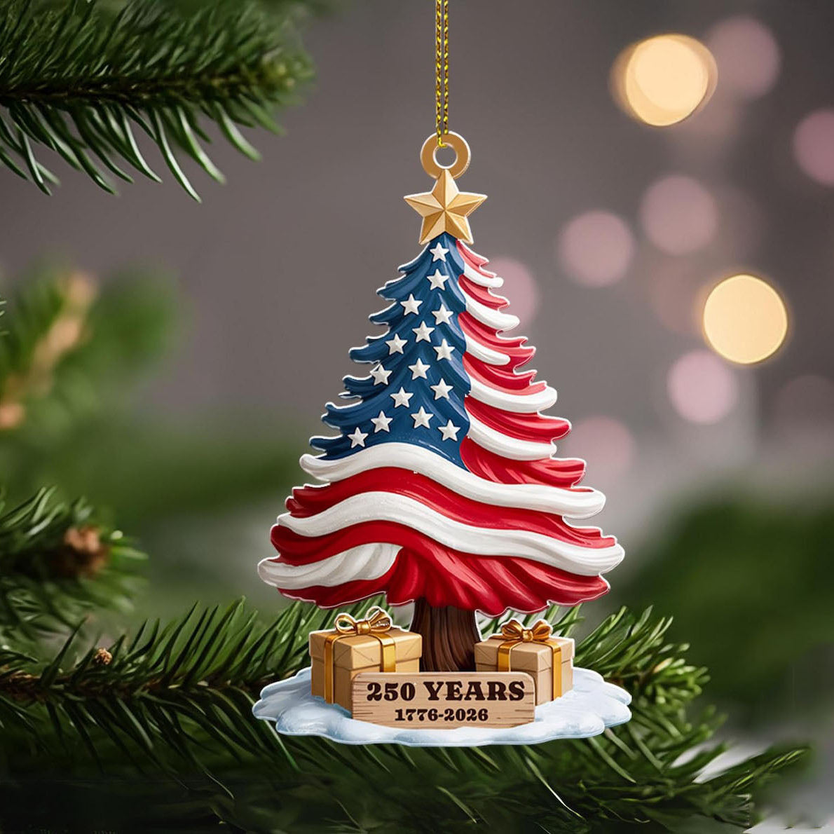 250th Anniversary Ornament 1776 2026 American Flag Christmas Tree Decor Patriotic Holiday Gift Us History Keepsake 250 Years Of America 1781490034278.jpg