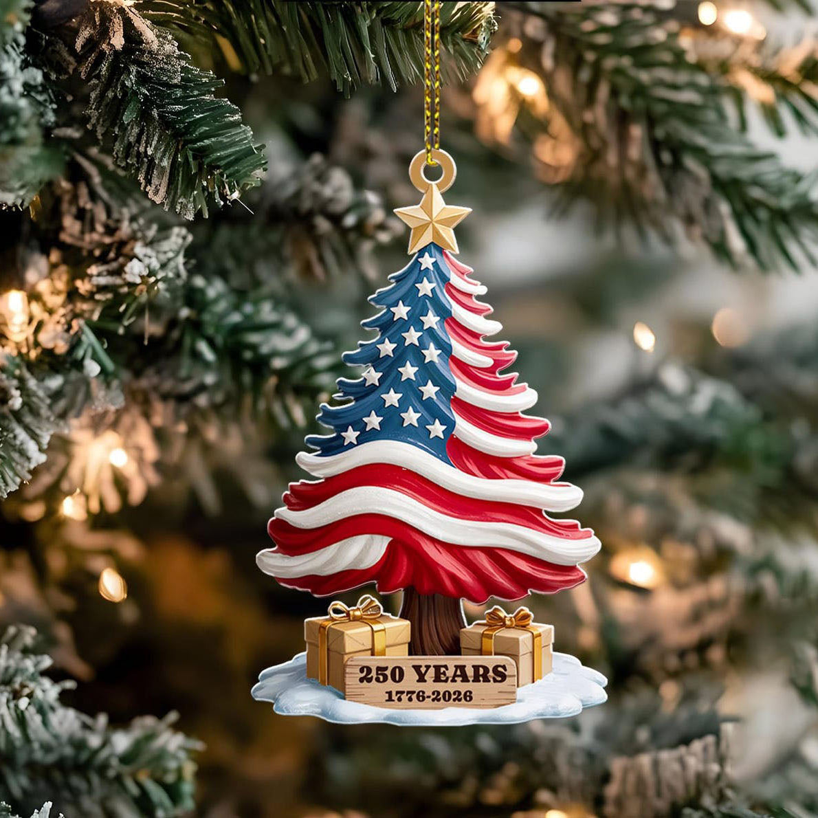 250th Anniversary Ornament 1776 2026 American Flag Christmas Tree Decor Patriotic Holiday Gift Us History Keepsake 250 Years Of America 1781490034324.jpg