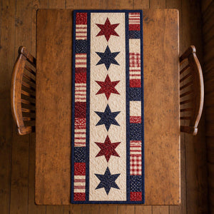 Patriotic Stars Table Runner Quilted Americana Table Decor Red White And Blue Stripes Runner 4th Of July Dining Decor Independence Day Gift 1781498890569.jpg
