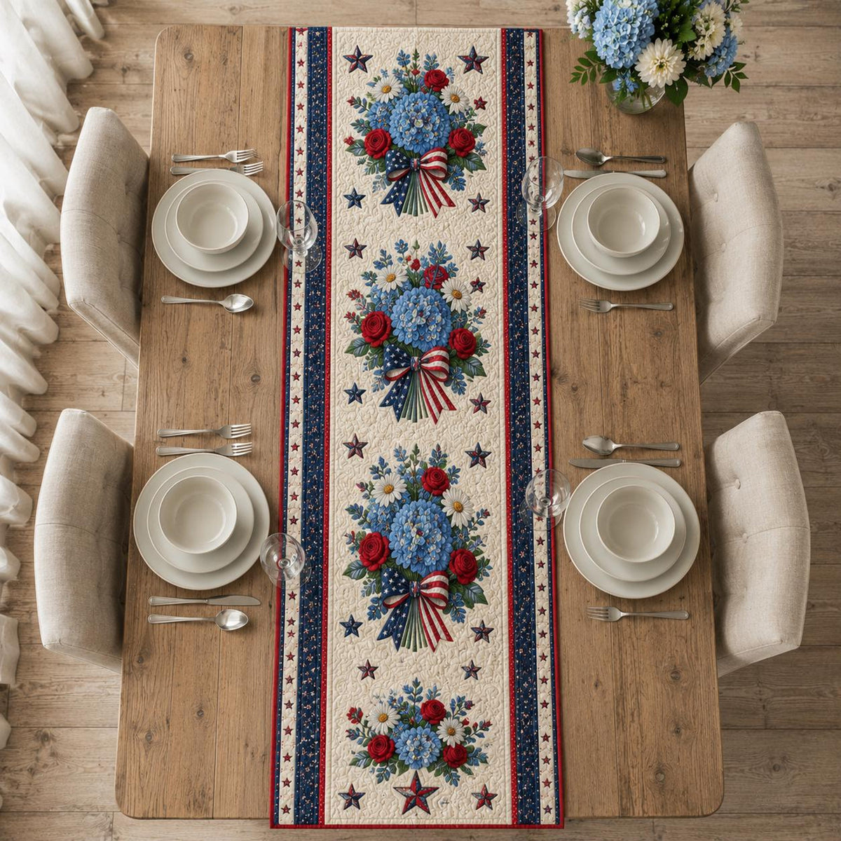 Patriotic Stars Table Runner Quilted Americana Table Decor Red White And Blue Stripes Runner 4th Of July Dining Decor Independence Day Gift 1781509029503.jpg