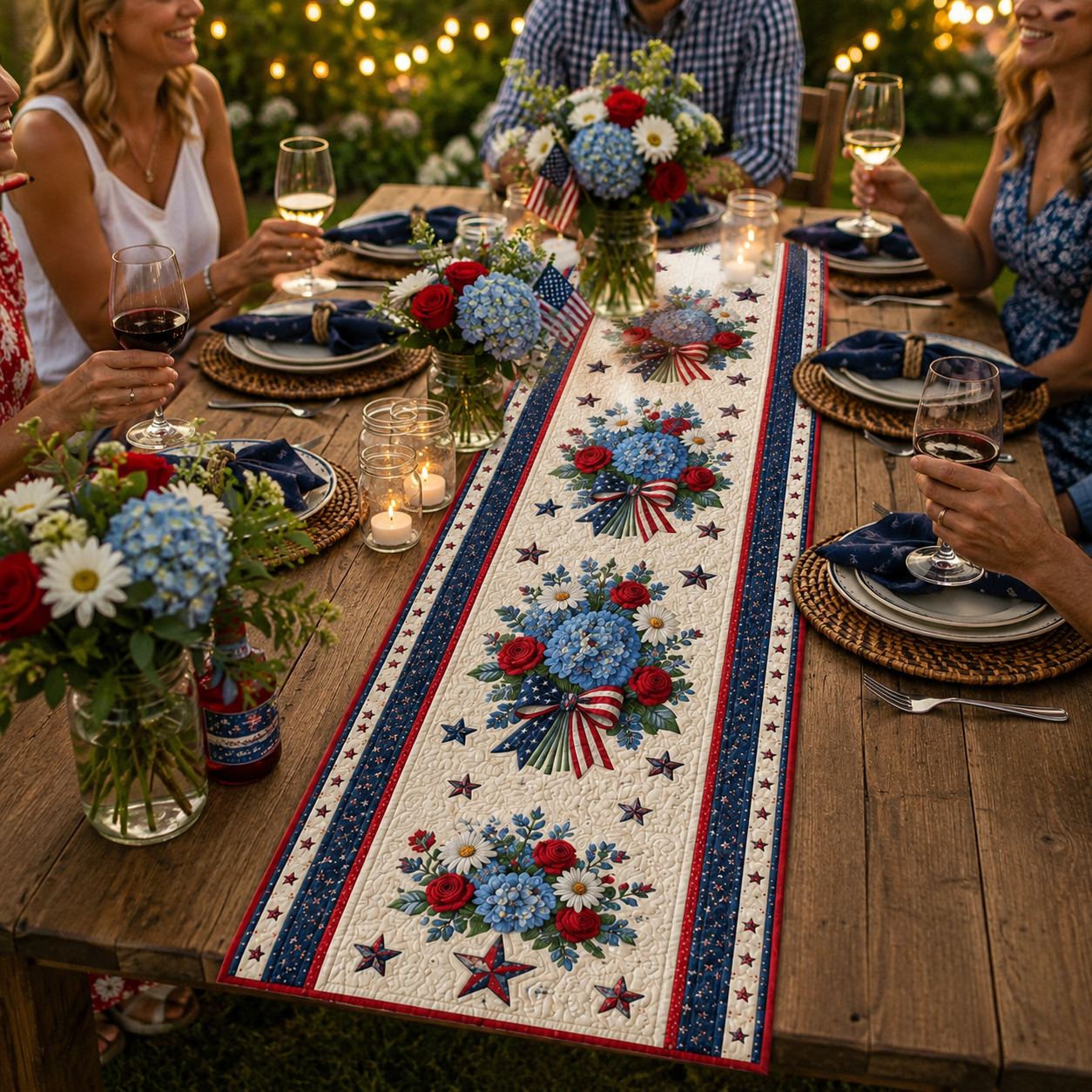 Patriotic Stars Table Runner Quilted Americana Table Decor Red White And Blue Stripes Runner 4th Of July Dining Decor Independence Day Gift 1781509030787.png