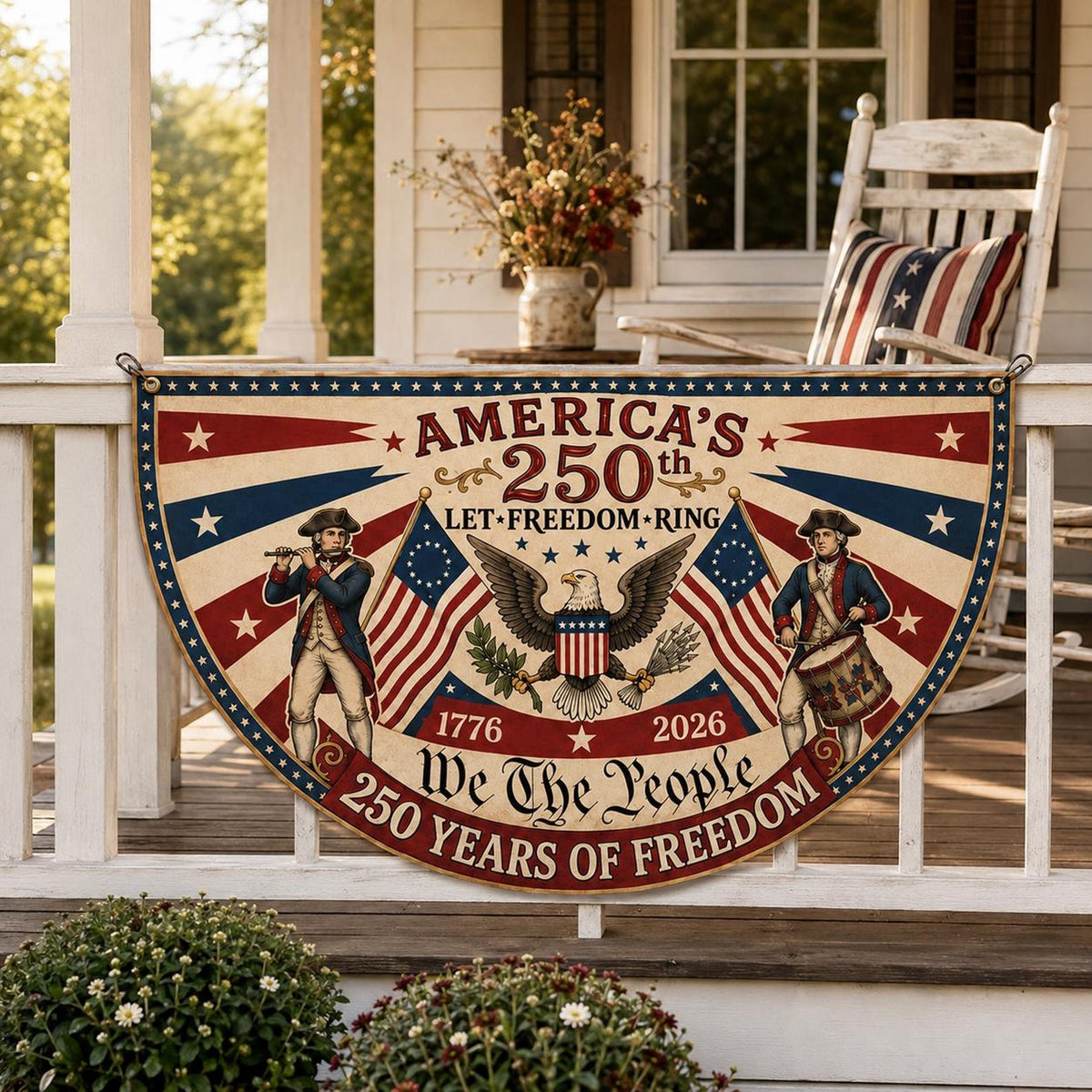 Usa 250th Anniversary Patriotic Semi Circle Flag America 1776 2026 Freedom Porch Decor Independence Day Banner 1781509878010.jpg