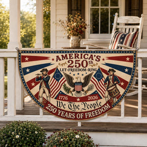 Usa 250th Anniversary Patriotic Semi Circle Flag America 1776 2026 Freedom Porch Decor Independence Day Banner 1781509878010.jpg