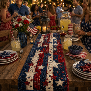 Patriotic Star Table Runner Red White Blue Quilted Runner Americana Farmhouse Decor Usa Holiday Table Centerpiece 1781510805604.png