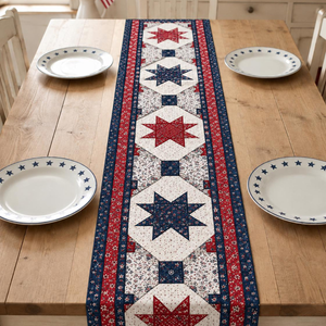 Patriotic Table Runner Red White Blue Quilt Runner Americana Star Table Decor 4th Of July Dining Decor 1781512201739.png