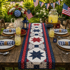 Patriotic Table Runner Red White Blue Quilt Runner Americana Star Table Decor 4th Of July Dining Decor 1781512202697.png