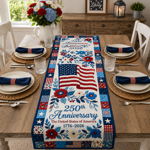 America 250 Years Of Freedom Quilted Table Runner Usa 250th Anniversary Quilt Tablecloth 1776   2026 Semiquincentennial 4th Of July Decor 1781513070965.png