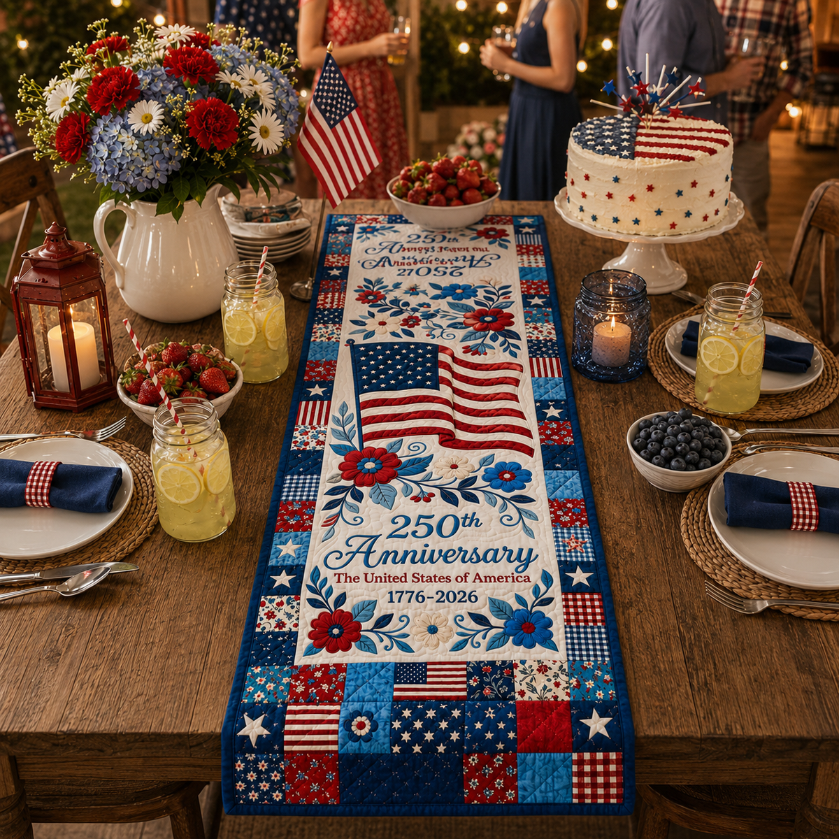 America 250 Years Of Freedom Quilted Table Runner Usa 250th Anniversary Quilt Tablecloth 1776   2026 Semiquincentennial 4th Of July Decor 1781513071680.png