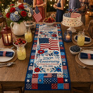 America 250 Years Of Freedom Quilted Table Runner Usa 250th Anniversary Quilt Tablecloth 1776   2026 Semiquincentennial 4th Of July Decor 1781513071680.png