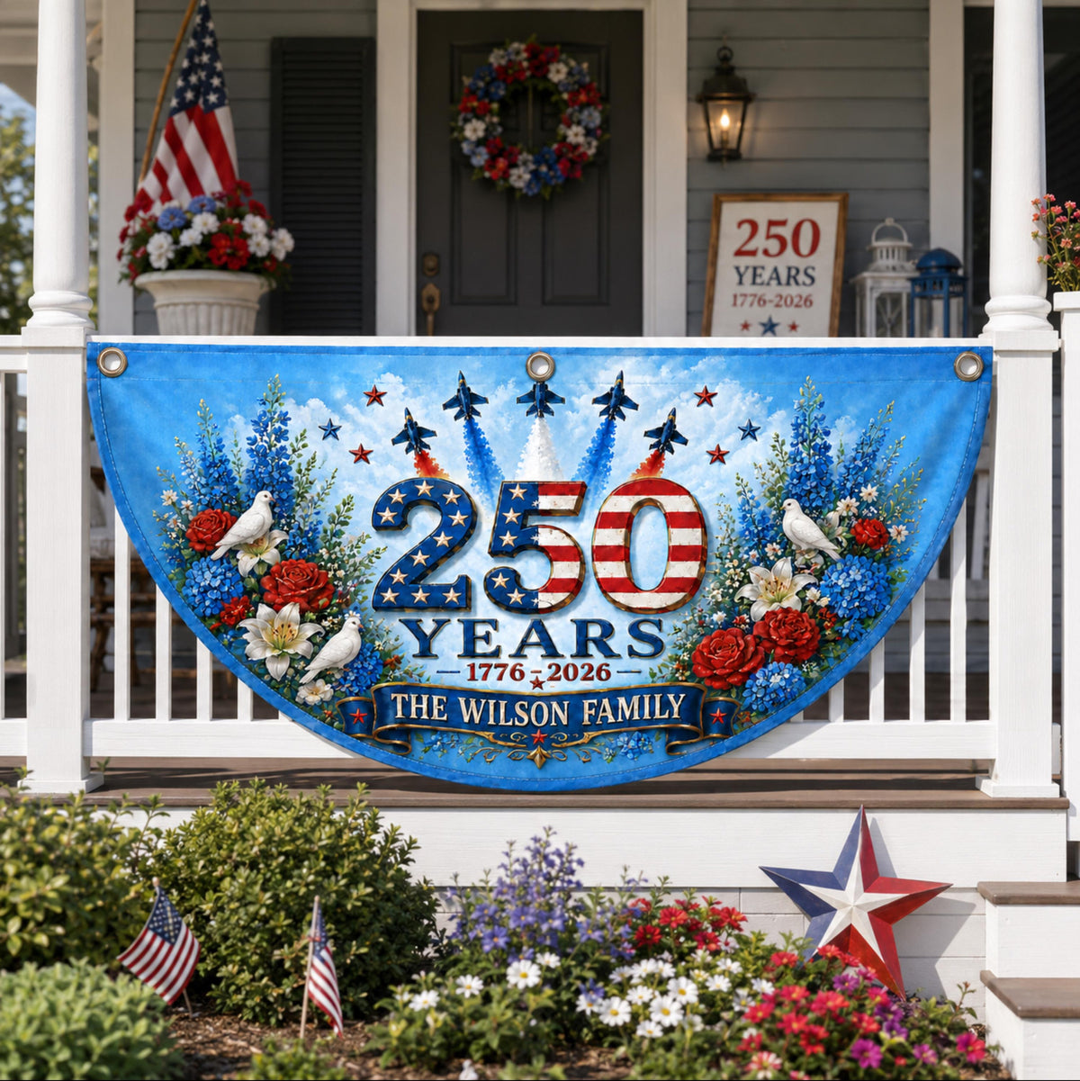 Personalized 250th Anniversary Banner Custom Family Name Patriotic Bunting Flag Usa 1776 2026 Porch Decor 4th Of July Flag 1781518549668.jpg