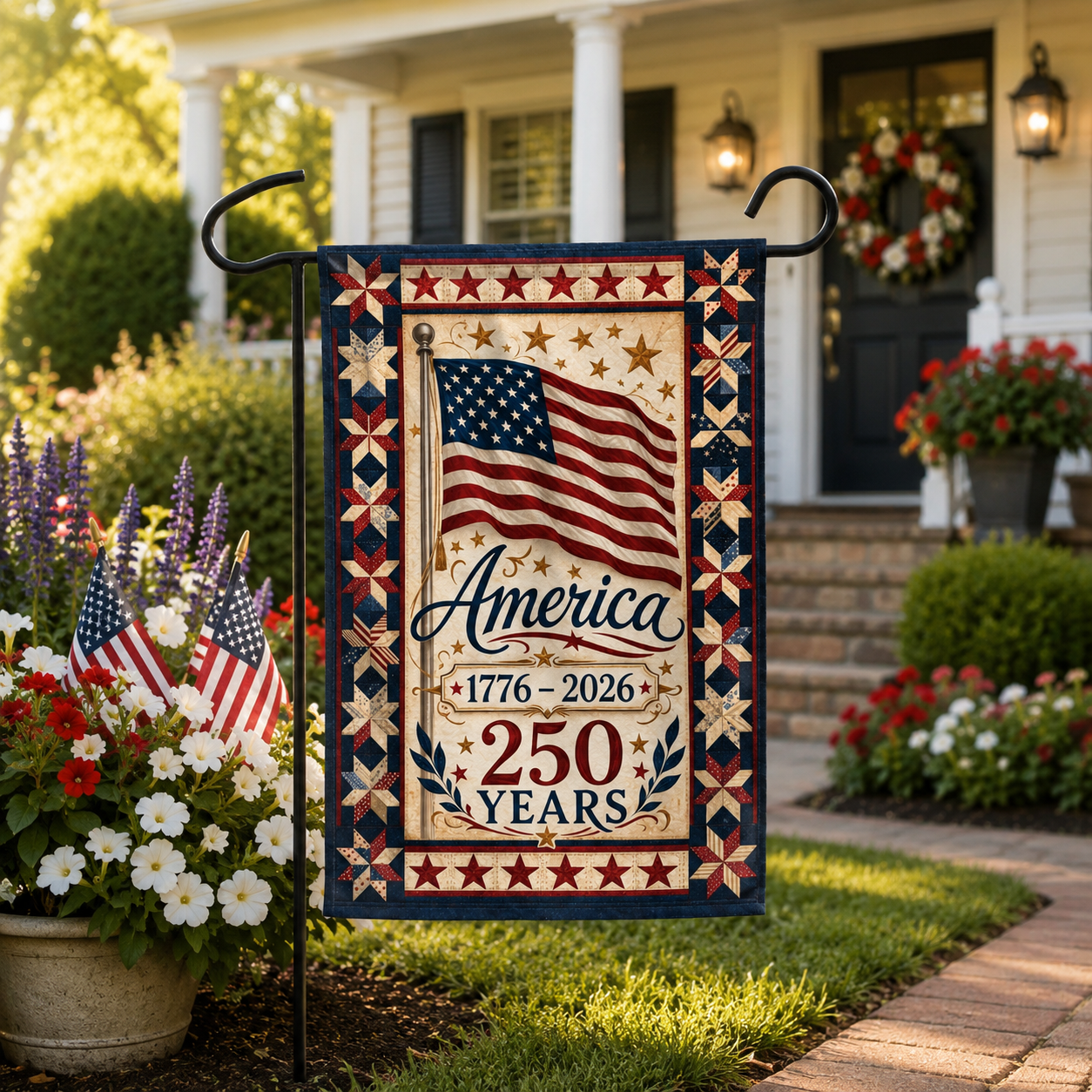 250 Years America Garden Flag Patriotic Independence Decor Vintage American Yard Flag 1781581676892.png