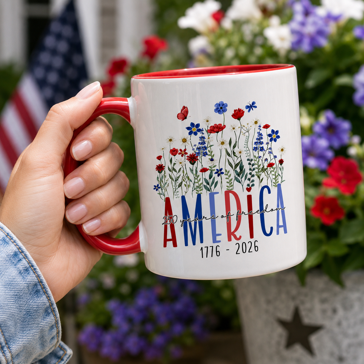 America 250 Mug 250 Years Semiquincentennial Floral Patriotic Coffee Mug Independence Day Mug Mc00063 1781582412046.png