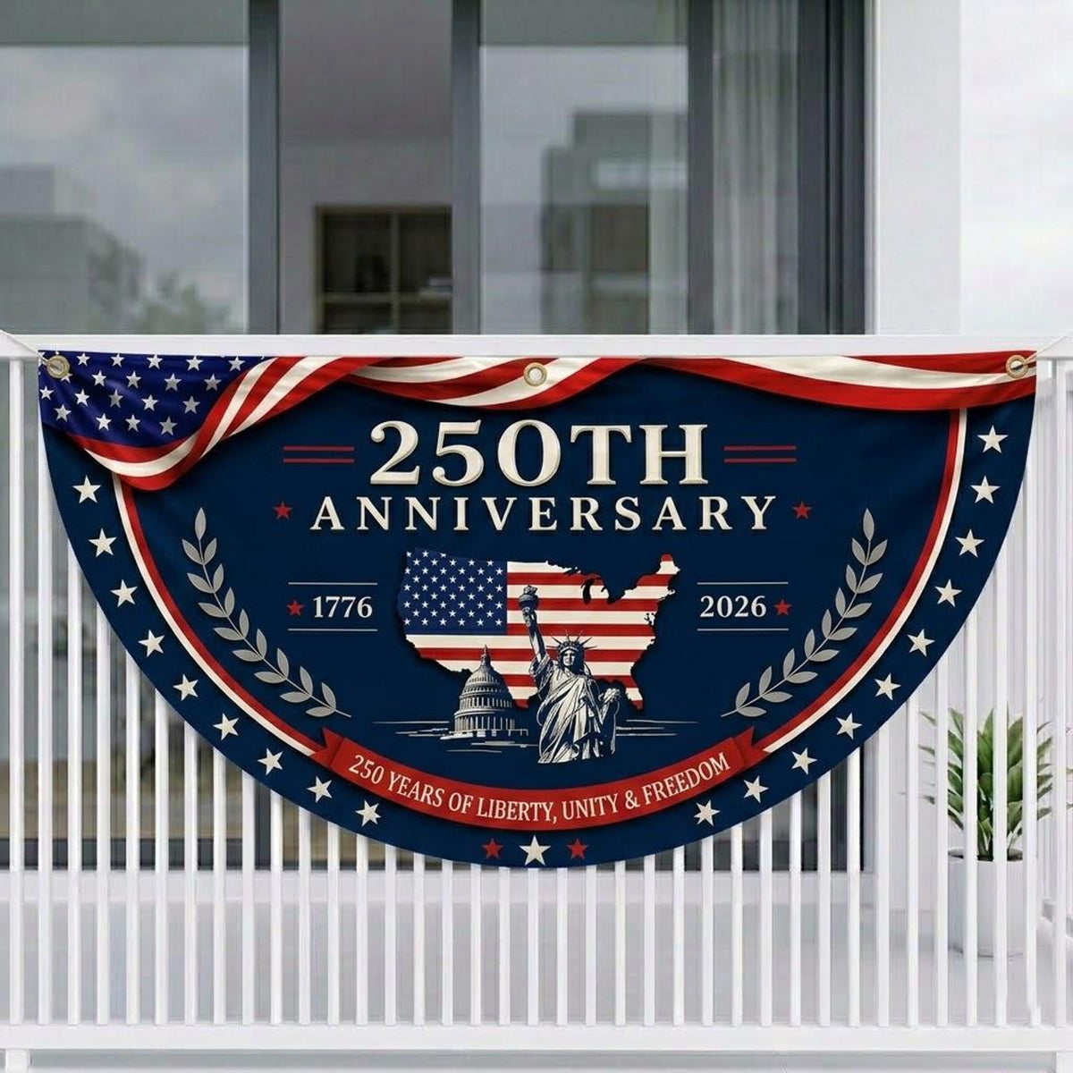 America 250th Anniversary Semicircle Banner Patriotic Usa Outdoor Decor 1781585338562.jpg