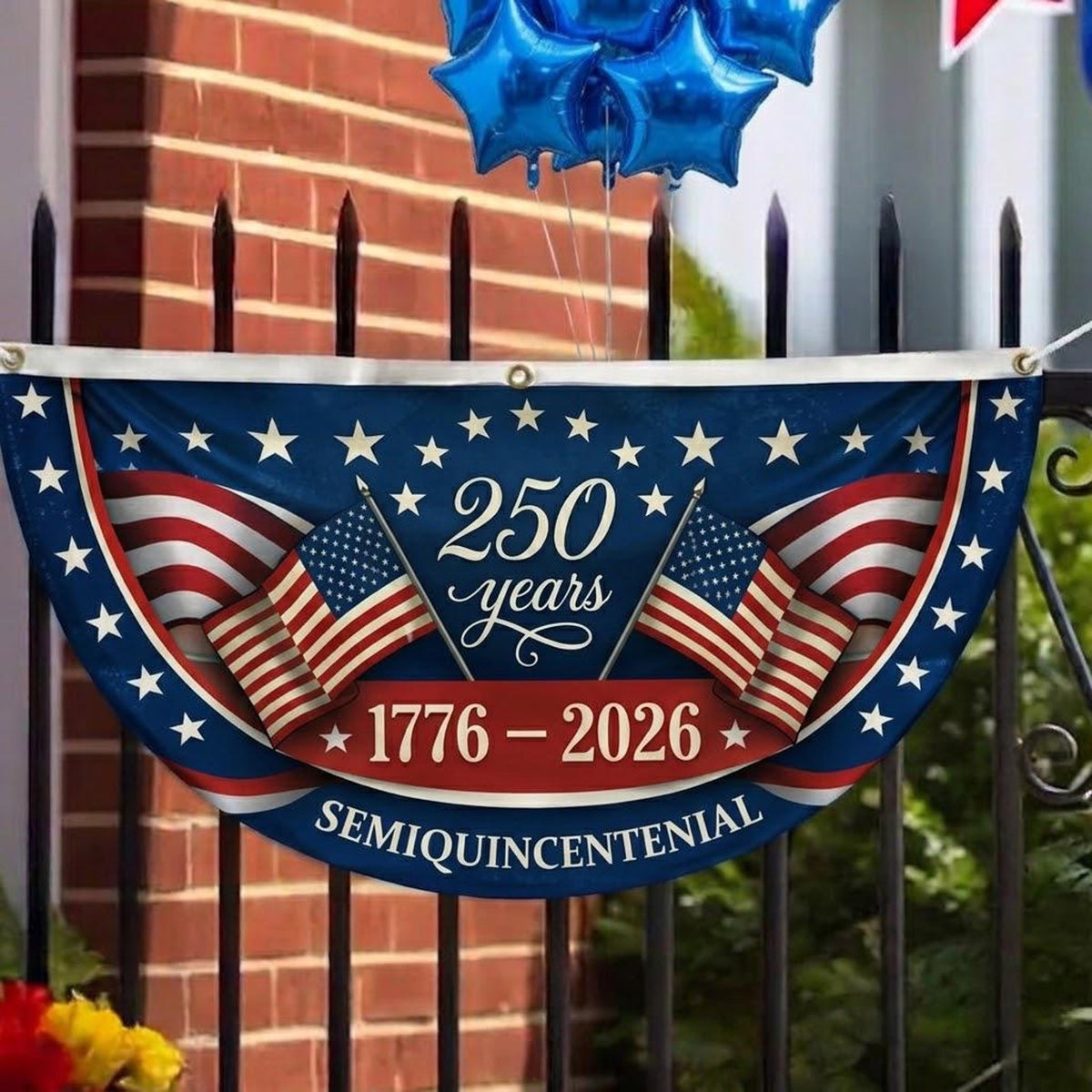 America 250th Anniversary Porch Banner Patriotic Bunting Flag Usa 1776 2026 Decor 1781594896427.jpg