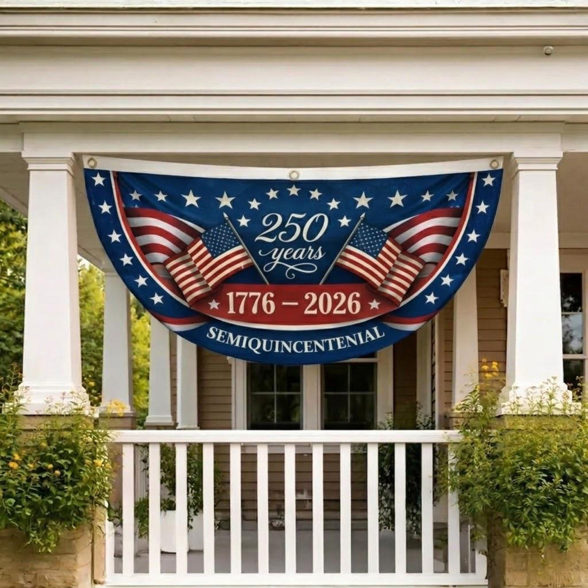 America 250th Anniversary Porch Banner Patriotic Bunting Flag Usa 1776 2026 Decor 1781594896761.jpg
