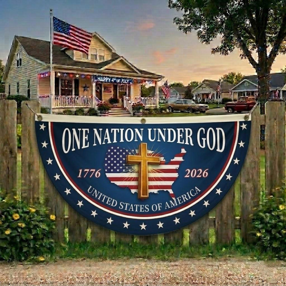 Christian Patriotic Banner One Nation Under God Usa 250th Anniversary Decor 1781595054658.jpg