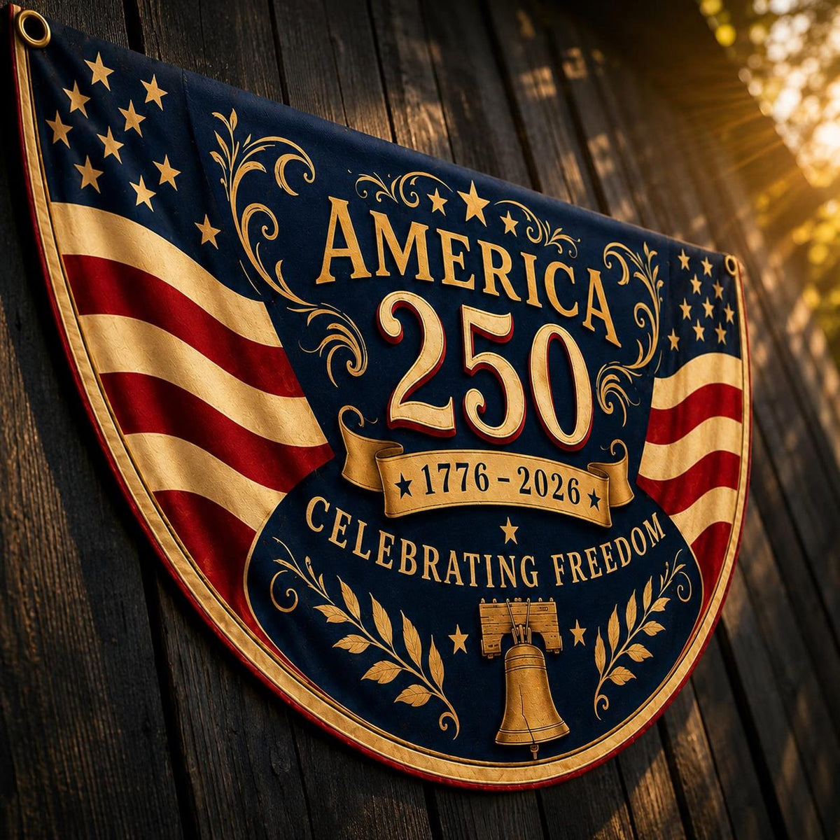 America 250th Anniversary Banner Patriotic Porch Decor Semicircle Bunting Flag Fourth Of July Outdoor Decor Usa 1776 2026 Banner 1781595477436.jpg