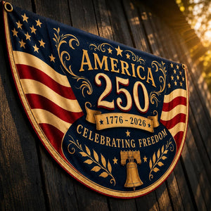 America 250th Anniversary Banner Patriotic Porch Decor Semicircle Bunting Flag Fourth Of July Outdoor Decor Usa 1776 2026 Banner 1781595477436.jpg