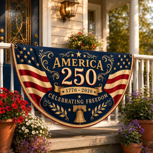 America 250th Anniversary Banner Patriotic Porch Decor Semicircle Bunting Flag Fourth Of July Outdoor Decor Usa 1776 2026 Banner 1781595478059.jpg